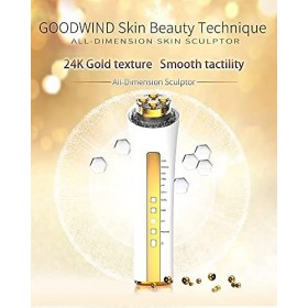 Appareil de massage facial anti-rides pour rides, thérapie par la lumière, raffermissement de la peau, RF & EMS et lumière ro