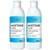 Acétone pour ongles SET 2x250ml - Acetone pure Dissolvant vernis semi permanent - Remover - Acétone kit pour enlever le verni