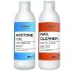 Acétone pour ongles SET 2x250ml - Acetone pure Dissolvant vernis semi permanent - Remover - Acétone kit pour enlever le verni