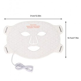 Couverture de Visage de beauté à LED, Masque de Thérapie par la Lumière LED de beauté en Silicone Souple, pour le Visage et l