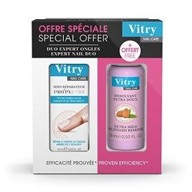 Vitry Duo Soin Ongles Pro Expert + Dissolvant Offert