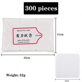 300 Lingettes à Ongles Sans Peluche, coton ongles gel non pelucheux, Sans Scories, Pas De Copeaux Manucure, AdaptéEs Pour Ess