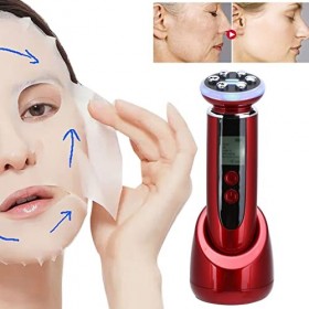 Appareil de radiofréquence de masseur de soins de la peau du visage, instrument de beauté du corps du visage, 5 LED lumière a