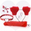 4 pièces chat cosplay set amour Choke Headband Foxtail animal costume déguisement carnaval Halloween cosplay thème Party girl