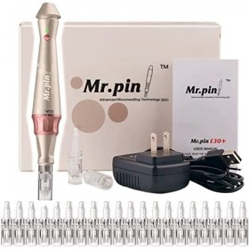 Derma Pen Mr.Pin E30 Plus Lot de 20 cartouches de rechange sans fil pour soins de la peau et des cheveux