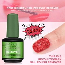 Professionnel Dissolvant de Vernis à Ongles en Gel Paquet de 2, Remover Vernis Semi Permanent, Enlève Facilement et Rapidemen