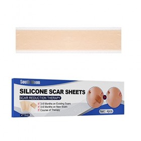 yingmu Silicone Scar Sheets,Invisible Silicone Scar Strips for C-Section Surgery Burn Injuries Keloid Scars - Reusable Silico