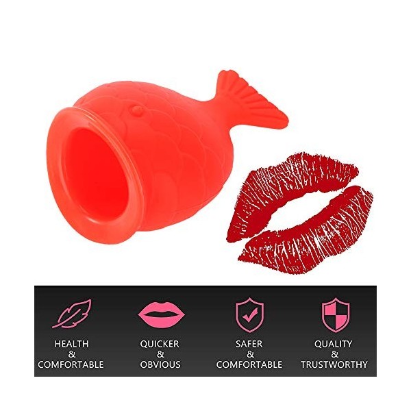 Rehausseur de Lèvres Femmes Lip Plumper Ventouse levre pulpeuse Portable en Forme de Poisson Repulpant Dispositif de Rehausse