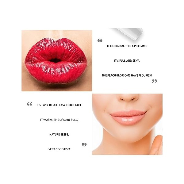 Porceosy Instrument à lèvres Outil de beauté pour lèvre Instrument Plumper Lip Augmentation Pratique Blanc