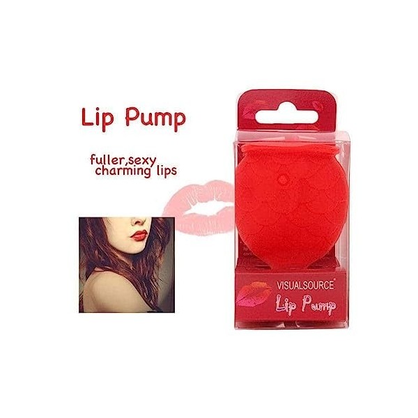 ZIRYXQ Femmes Sexy Pleine Lèvres Plumper Enhancer Lèvres Silicone Forme Outils Naturel Poisson Bouche Pout Épaissir Labium Ou