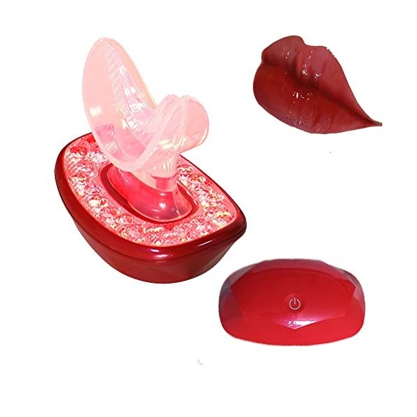 GYLRD Rechargeable Mini Lip Plumper Enhancer Red Light Therapy for Fuller Lips Silicone Lip Plumper Device Lip Care Tools for