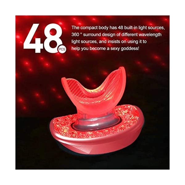 GYLRD Rechargeable Mini Lip Plumper Enhancer Red Light Therapy for Fuller Lips Silicone Lip Plumper Device Lip Care Tools for