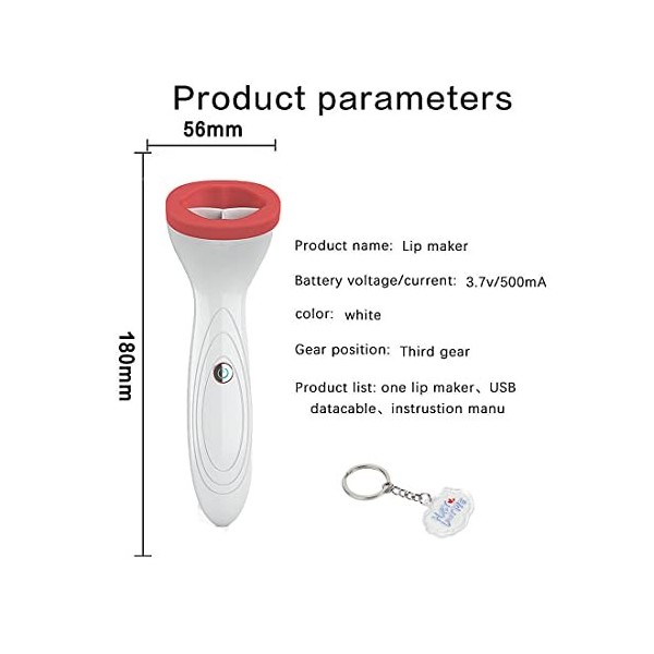 Lip Sucker Plumper Tool, Lip Gizmo Lip Plumper, Lip Enhancer Machine, Outil électrique De Beauté Des Lèvres Pour Les Femmes 