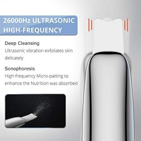 Épurateur Ultrasonique de Peau,TOUCHBeauty Skin Scrubber Portable pour Éliminer les Points Noirs, Traitement de Rides Anti-âg