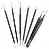 Extracteur Point Noir Extraction de Acné, 6 pièces Ensemble doutils, Acné Tire Comédons Extracteur Professional Pince à épil