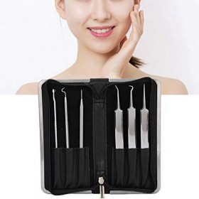 Longzhou Kit doutils de Suppression de Points Noirs 6Pcs, Clip Dextracteur de Boutons de Points Noirs en Acier Inoxydable