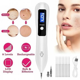 Bio.RFEGF Outils délimination des imperfections rechargeables portables 9 vitesses avec projecteur blanc 