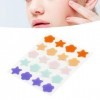 Pimple Blemishes Patches,Blemishes Patches 20pcs Pimple Stickers Floral Star Shaped Absorbing Hydrocolloid Facial Pimple Dots