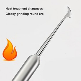 Outil pour Enlever les Points Noirs, Aiguille à Boutons en Acier Inoxydable, Outil Dextraction de Comédons, Aiguille pour En