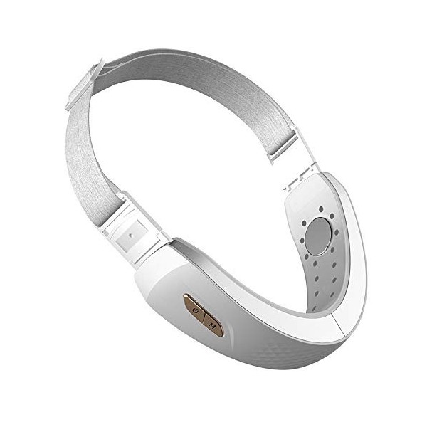 Masseur de Mise en Forme du Visage en V électrique Double Réducteur de Menton Sangle Amincissante pour le Visage, Ceinture de