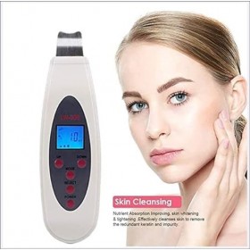 GUBAOPQLA Ultrasonique de Peau,Appareil Massage Facial à Ultrasons éLectrique, SéLection Modes,Nettoyage des Pores,Nettoyage 