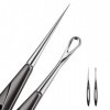 Lot de 2 outils dextraction de points noirs et de imperfections pour esthéticiennes, outils professionnels dextraction de p