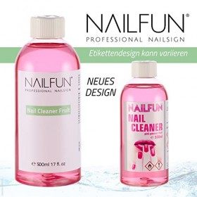 NAILFUN Nail Cleaner 500ml Passion Fruit + 500 alvéoles 1 rouleau + 1 flacon pompe 200ml
