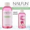 NAILFUN Nail Cleaner 500ml Passion Fruit + 500 alvéoles 1 rouleau + 1 flacon pompe 200ml