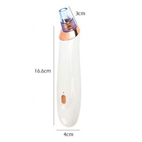 Aspirateur Point Noirs, Nettoyant De Pores Appareil De Beauté du Visage,5 Sondes Kit Éliminer Les Acnés Comédons,Rechargeable