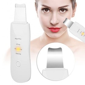 Épurateur de Peau de Vibration, Chargeur USB étanche Ions de Nettoyage en Profondeur Spatule de Nettoyage de Tête Noire pour 