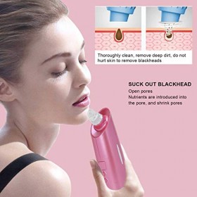 Nettoyeur de pores, dispositif de nettoyage du visage avec 4 têtes daspiration pour femmes hommes Rose 