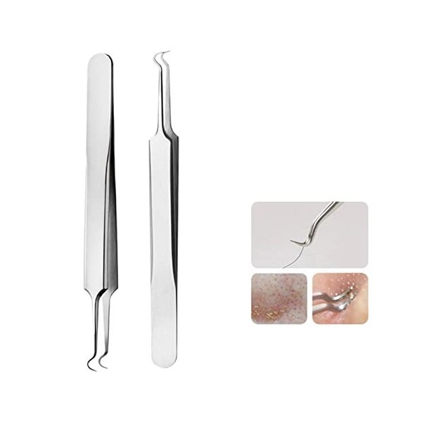 YDDM Tweezers Noirs en Acier en Acier Noir en Inoxydable médical