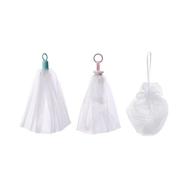 Nettoyage Du Visage Nettoyant Net Ensemble 3 Pcs Sac En Mailles Moussing Net Net Nettoying Sac De Savon pour Lavage pour Le V