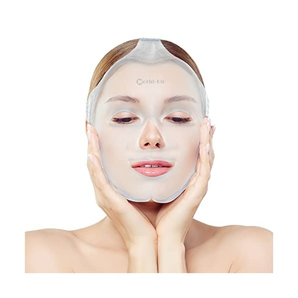 Masque facial Gel Pack réutilisable Thérapie par le froid chaud pour le visage enflé, les yeux gonflés, le masque de glace au