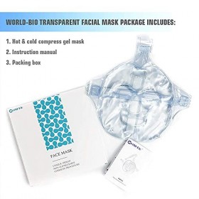 Masque facial Gel Pack réutilisable Thérapie par le froid chaud pour le visage enflé, les yeux gonflés, le masque de glace au