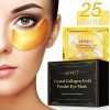 Masque Yeux 25 Paires, 24K Or Patch Yeux Anti Cernes en Gel - Réduit les Cernes Sous les Yeux, Yeux Bouffis, Anti Rides, Anti