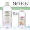 NAILFUN Nail Cleaner 1 litre isopropanol - 1000ml + 500 alvéoles 1 rouleau + 1 flacon pompe/distributeur