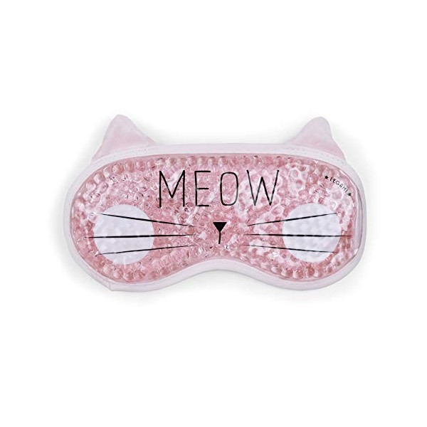 Legami - Chill Out, Masque Gel pour Œillets 19,5 x 11 H MAX cm, en PVC et Polyester, Thema Kitty, Masque réutilisable, Élas