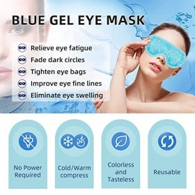 ProChosen Masque Yeux Froid Masque Des Yeux Gel Gonflés, Cernes, Migraine Réutilisable Poche de Glace en Yeux pour Thérapie F