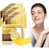 URAQT 24K Gold Powder Masque Pour Les Yeux CollagèNe, 30Pcs Gold Under Eye Treatment Masks, anti-rides et hydratant, Anti-Rid