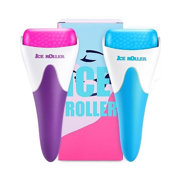 Lot de 2 rouleaux de glace pour soulager le visage, les yeux et tout le corps, outil de soin de la peau pour soulager la migr