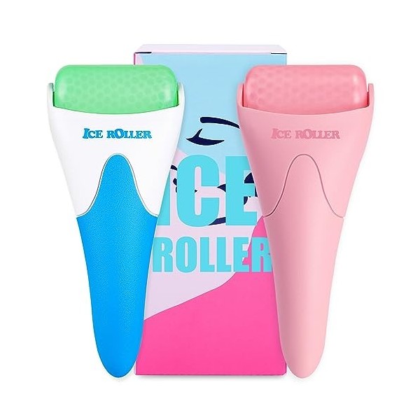 Lot de 2 rouleaux de glace pour soulager le visage, les yeux et tout le corps, outil de soin de la peau pour soulager la migr