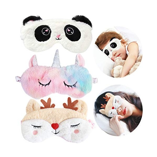 Fascigirl Sleep Mask Fashion Cute Cartoon Plush Elastic Band Eye Mask Eye Sleeping Cover