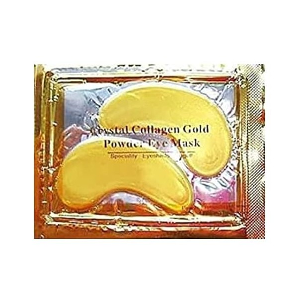 Lot de 30 Masques de Visage Premium en Poudre dOr, Cristal et Collagène - Masque Facial Anti-Ride