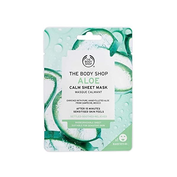 The Body Shop Aloe Calm Hydration Sheet Mask - Soothe and hydrate dry, sensitive skin in just 15 minutes with our vegan Aloe 