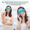 Lot de 2 masques en gel réutilisables pour thérapie par le chaud et le froid Pour les gonflements, les cernes, les poches pou