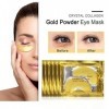 Masque pour les yeux en or 24 carats, 25 paires traitement pour les yeux gonflés et les cernes, patchs sous les yeux masque p