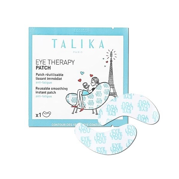 Talika Patch de thérapie oculaire - Lissage instantané sous les yeux - Pour les cernes et les yeux fatigués - Réutilisable so