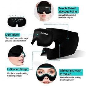 I-THERA-U masque migraine froid - 2 en 1 masque yeux bonnet anti migraine masque anti migraine bonnet migraine froid masque p