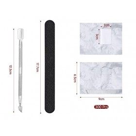 300PCS Tampons Dissolvants pour Vernis à Ongles en Aluminium,ALFFREUDE Feuille Daluminium Dissolvant Paquet Papillotes Ongle